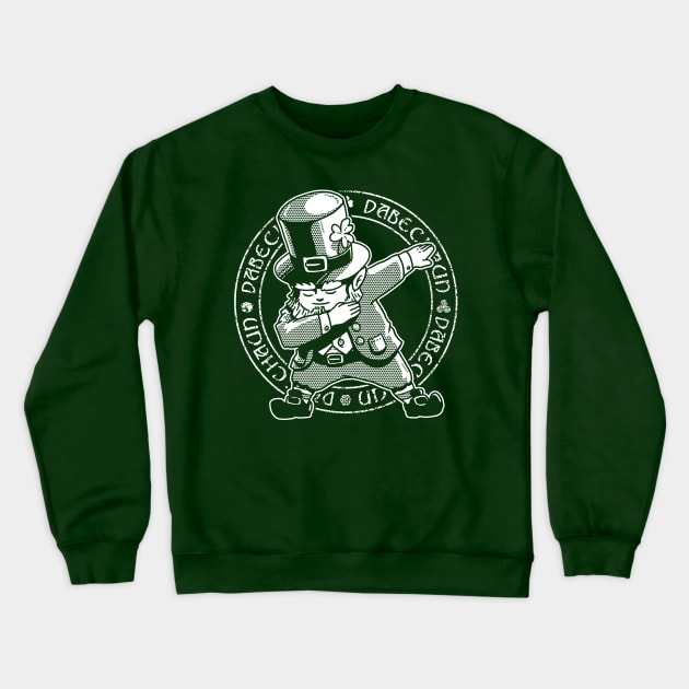 Dabechaun Dabbing Leprechaun St. Patrick's Day T-Shirt White Crewneck Sweatshirt by vo_maria